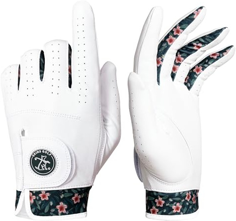 Skins Golf - Mens Golf Gloves for Right Handed Golfer - Premium Cabretta Leather - Wear on Left Hand Golf Glove - Style, Performance and Immense Comfort - 1x Golf Glove