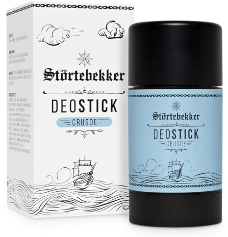 Störtebekker® Premium Deostick Crusoe - Erfrischender Deodorant Stick für Herren - Deostift für langanhaltende Frische - Männer Geschenkidee - Made in Germany - 75gr Deo Stick