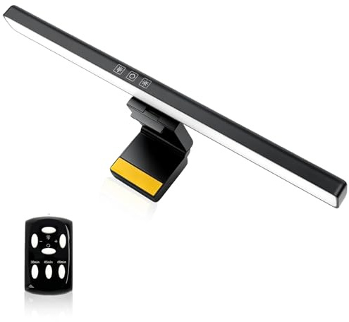 YYSWSAKY Computer Monitor Lampe Dimmbar - Lichtleiste Monitorlicht, USB Bildschirmlampe Monitor Light Bar 40cm mit Fernbedienung und Timerfunktion, Schreibtischlampe Bürolampe LED Tischlampe ScreenBar