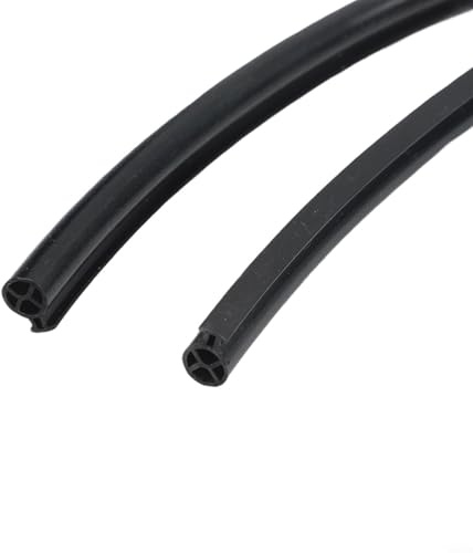 Tpe Burlete burlete de 10 m para aluminio deslizante para ventanas, burlete de ajuste de ranura, negro (I)