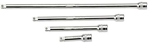 Draper 16766 1/4 Inch Square Drive Satin Chrome Wobble Extension Bar 4 Piece Set , Blue
