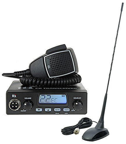 CB-Kit CB-Funk TTi TCB-550 N ASQ 4W 12V + CB-Antenne PNI Extra 48 SWR 1.0 Reichweite bis zu 10 km
