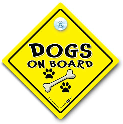 Dogs On Board Schild Dog On Board Autoschild Hund im Auto Schild Beware Of The Dog Sign Dog Vehicle Sign Saugnapf Auto Fenster Schild Baby On Board Dog Decal Dog Bumper Sticker