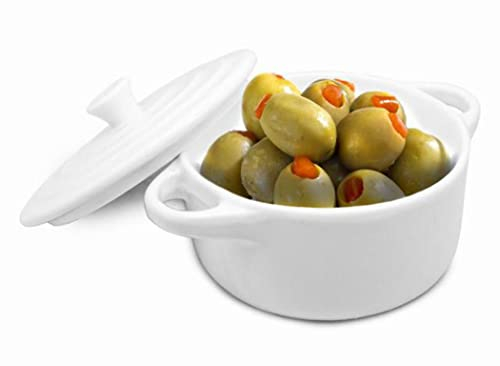 NERTHUS FIH 375 - Cocotte para Aperitivos, recipiente para servir aperitivos, Blanco