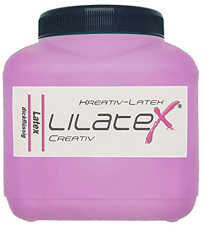 Lilatex 1 Liter purpur lila dickflüssiger Flüssiglatex/Farblatex/Latexmilch - dickflüssiger Naturlatex (Purpur Lila)