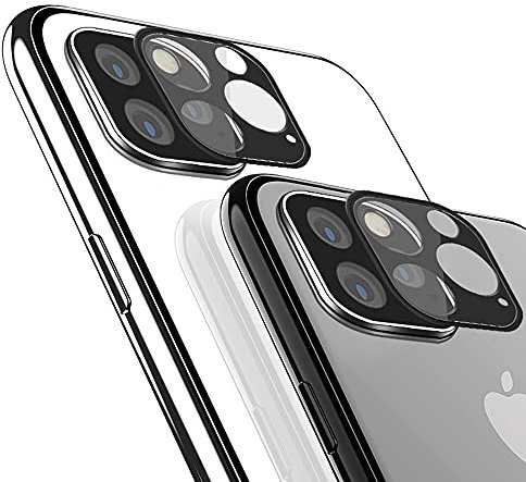 Protezione per obiettivo della fotocamera per iPhone 11 Pro Max/iPhone 11 Pro, [confezione da 2] pellicola trasparente in vetro temperato ad alta definizione, protezione per obiettivo della fotocamera