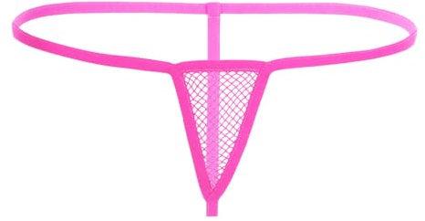 ranrann Micro String Ficelle Femme Sexy Tanga T-Back Slip Thong Bikini Lingerie sous-vêtement Underwear Rose Taille Unique
