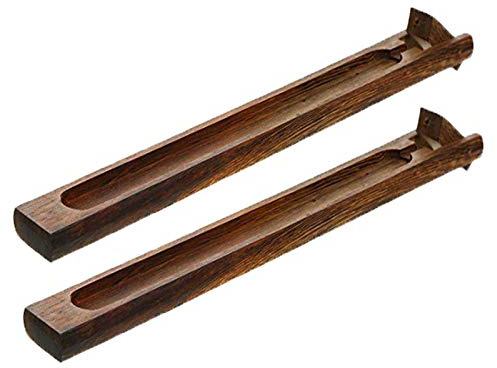Andrew Peter Bembridge 2 Stück Bambus Holz Räucherstäbchen Halter, Räucherstäbchenständer, braun, Hühnerflügel Holzrahmen, Räucherstäbchen aus Räucherstäbchenholz, können für Geburtstage, Partys
