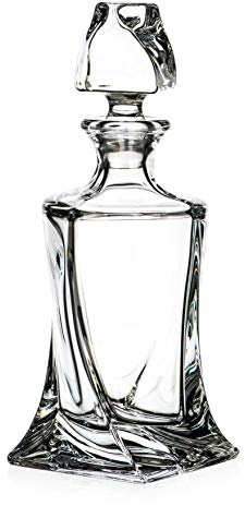 Quadro Whisky Spirit or Brandy Decanter Made from Premium Lead Free Crystal 500ml