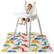 Winthome Hochstuhl Unterlage Baby- Spritzmatte Wasserdicht und Rutschfest, Spielmatte Baby Einfach zu Säubern, Matte Waschmaschinenfest, Krabbelmatte Faltbar, Bodenmatte Kinder Picknickmatte 110x110cm