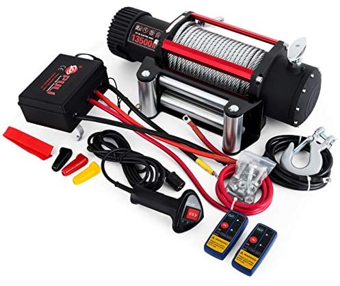 VEVOR Verricello Elettrico 13500LBS , Verricello Elettrico 12V, Verricello Elettrico con Rimorchi Senza Fili per Auto Argano Elettrico a 3 Stadi Argano Motore Elettrico,Verricello Motore a 3 Stadi
