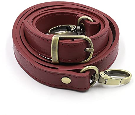 Asudaro Taschengurt Schultergurt, Mode Damen Tragegurt Geldbörse Ersatzriemen Pu Leder Taschenriemen Verstellbarer Umhängegurt Länge 105-120CM für Handtaschen DIY Zubehör Rotwein