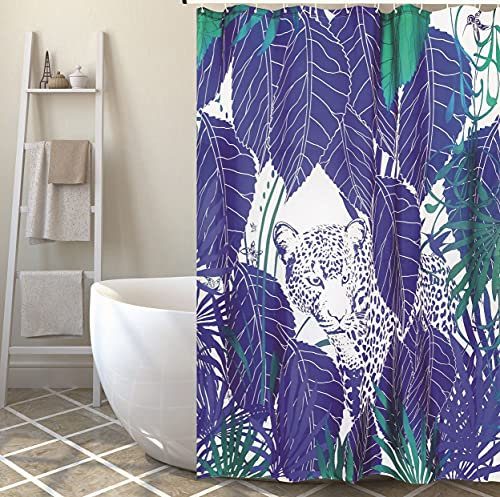 MSV Anti-Schimmel Duschvorhang - Anti-Bakteriell, waschbar, wasserdicht, Polyester, 180x200cm Rain Forest Blau