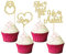 Gyufise He Asked She Said Yes Cupcake Toppers Gold Glitter Diamond Ring Heart Love Cake Picks for Wedding Engagement Party Cake Decorations 24 Pack
