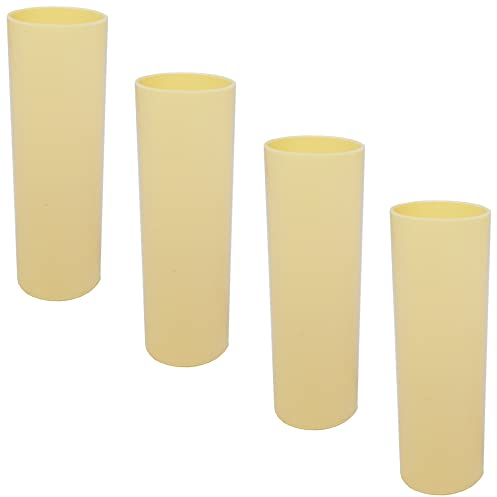 4x E14 Kerzenhülse Creme Glatt Elfenbein Innendurchmesser ø24mm für Kronleuchter Lüster Maria Theresia Kerzentülle (100mm)