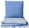 Leonado Vicenti Bettwäsche 200x200 cm Partner Set Baumwolle Renforce Weiss Blau Knitterfrei Schlafzimmer-Set King Size mit Reissverschluss...