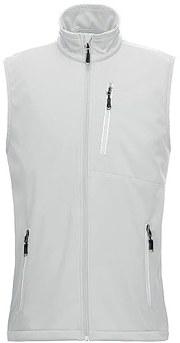 33,000ft Leichte Softshell Weste für Herren, Wasserdichte Winddichte Laufweste, Atmungsaktive Vest Gilet Ärmellose Jacke für Radfahren, Laufen, Wandern, Golf, Arbeit Eisgrau XL