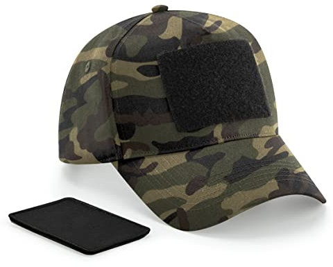 Beechfield Unisex Removable Patch 5 Panel Cap, Dschungel Camouflage, Einheitsgröße