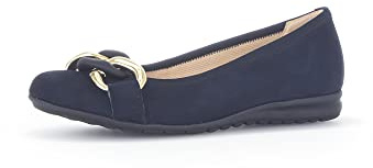 Gabor Women Ballet Flats, Ladies Classic Ballet Flats,Flats,Summer Shoe,Classic,Elegant,Dark-Blue,40.5 EU / 7 UK