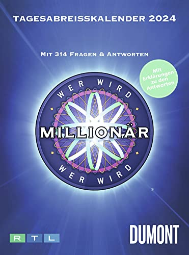 DUMONT Wer wird Millionär Tagesabreißkalender 2024, im Format 11,8 x 15,9 cm, Monatskalender, Quizkalender für Zocker