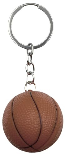 AUTOZOCO Porte-clés basket-ball, porte-clés basket, porte-clés balle de basket-ball, porte-clés balle de basket-ball, porte-clés ballon, matériau plastique, diamètre de la balle 4 cm
