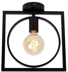 LUCIDE SUUS - Flush Ceiling Light - 1xE27 - Black
