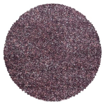 HomebyHome Teppich Rund Shaggy 200 cm Rund - Hochflor Runder Teppich Mehrfarbig Rosa Extra Weich und Flauschig - Langflor Teppiche für Wohnzimmer, Schlafzimmer, Küche, Flur - Carpet, Halı, Kilim