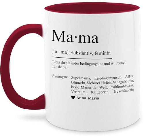Tasse Tassen 325ml - Mama Geschenk Definition I Weihnachten I Substantiv I Geschenkidee Geburtstag Mutti Danke sagen - 325 ml - Bordeauxrot - geschenke für werdende mütter muttertagstasse mom