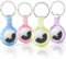 AirTag Halter 4er Pack, Glitzer Air Tag Anhänger Hülle Kompatibel mit Apple GPS Tracker, Silikon iTag Item Tracker Schlüsselring Frauen Bling Leicht Schlüsselanhänger Schutzhülle Organizer Zubehör