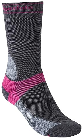 Bridgedale Damen 710358/339/S Socken, Dunkelgrau/Rosa, 36