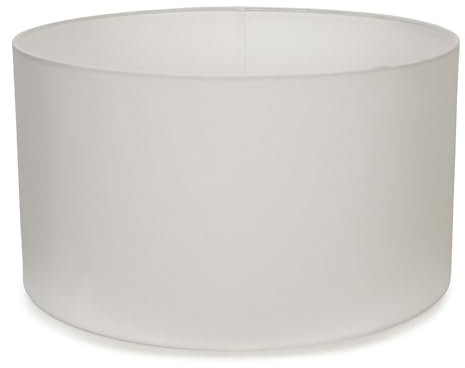 MiniSun | Large Modern White Fabric Drum Light Shade | Lamp Shades, Home Décor & Improvement Essential | 450mm Shade Width