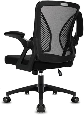 Durrafy Office Chair, Ergonomic Desk Chair, Mesh Computer Chairs, Adjustable Armrests, Height Adjustable Office Chair, Executive Chair for Home Office, Black.