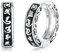 Sanskrit-Creolen, schwarze Creolen für Männer und Frauen, 925er-Sterlingsilber, Creolen, buddhistischer Schmuck, Geschenk