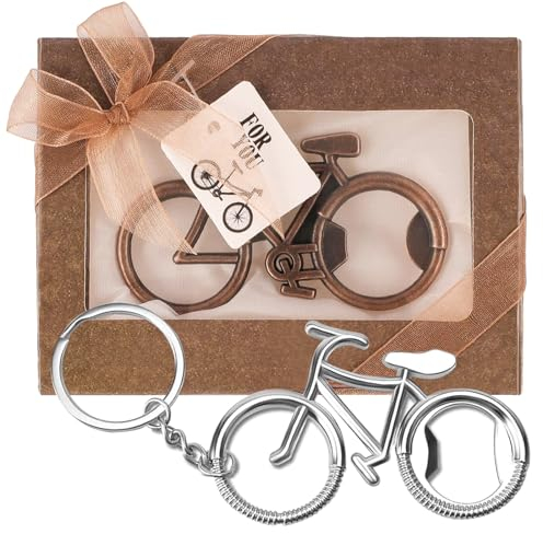 RAFIYU Ouvre-Bouteille De Vélo pour Homme, 2 Pcs Décapsuleurs Bière, Décor De Vélo, Porte-clés pour lui, Mari, Ami, Cadeaux d'anniversaire de la Saint-Valentin des Pères