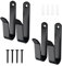 4 Pezzi Supporto da Parete per Snowboard, Appendiabiti per Snowboard Wall Mount, Espositore per Snowboard in Acciaio Laminato a Freddo, Porta Snowboard da Parete per Sci, Longboard, Wakeboard (Nero)