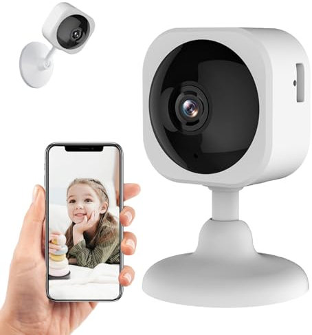 Indoor Surveillance Camera 2K, 3MP Wired Intelligent Security Camera for Baby/Pet Monitoring, WiFi Camera with Motion Detector, Alarm Notification, Private Mode, Two-Way Audio, Night Vision