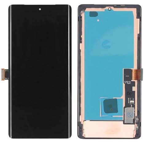 Gugxiom Pantalla para Pixel 7 Pro, Kit de Reemplazo de Pantalla OLED con Módulo de Huella Digital, Piezas de Reparación de Ensamblaje de Digitalizador de Pantalla Táctil