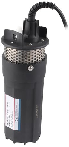 HWGING Bomba de agua sumergible solar, 230 pies, 6,5 L, bomba de agua para pozos profundos, estanque de riego, DC 24 V (negro)