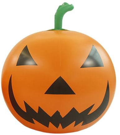 Nishiyuenyi Aufblasbarer Kürbisball, Halloween-Kürbis-Dekoration, orange, süß für Thanksgiving, 60x75cm