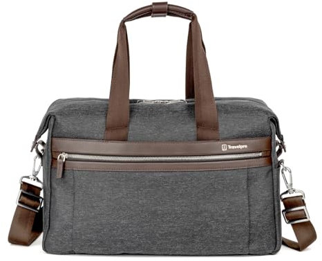 Travelpro Platinum Elite Handgepäcktasche für unterwegs, weiche Untersitz-Tragetasche, Vintage Grau, 10.25 x 16.5 x 7.5 inches, Platinum Elite Handgepäcktasche für unterwegs, weiche