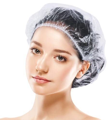 Frogetu 50 Pezzi Cuffia da Doccia Monouso,Cuffie da Bagno,Per Capelli Impermeabili Cuffie da Bagno,Cuffie Capelli,Cuffie Doccia,Per Salone,Spa,Viaggio,Uso Domestico,Hotel,Doccia