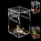 Acryl Terrarium(20cm*12cm*10cm),Mini Terrarium,Springspinne Terrarium,Terrarium Schnecken,Reptilien Fütterungsbox Geeignet für Spinne,Eidechsen,Schnecken,Käfer