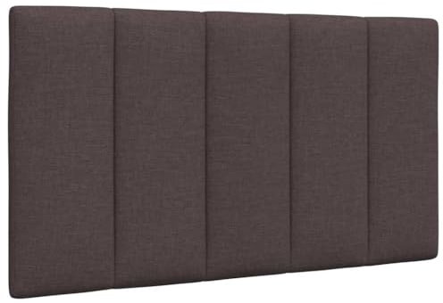 vidaXL Kopfteil-Kissen Dunkelbraun 90 cm Stoff, Kopfteilkissen, Kopfkissen, Lesekissen, Kopfteilpolster, Rückenkissen, Kissen-Kopfteil