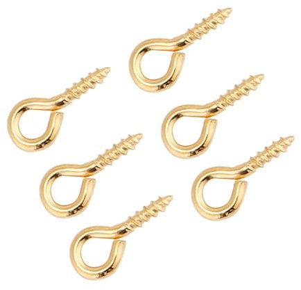 Robte Augenstifte für Schmuck, die Goldlegierung 200 Stücke Ideal für Anhänger Ornamente Charme Quality Shrough Haken Leicht zu Verwenden zu Verwenden zu Verwenden (GOLD)