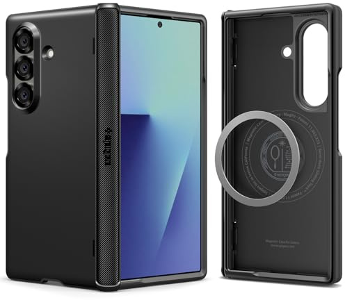 Spigen Slim Armor Pro MagFit für Samsung Galaxy Z Fold7 -Black | Kompatibel mit MagSafe, SecuLink Scharnierdesign, Semi-Auto Sliding Tech, Scharnierschutz, Präzise Aussparungen