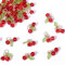 Mabor 30Pcs Red Cherry Charms for Jewelry Making Glass Beaded Mini Cute Fruit Pendant Charms Beads for Earrings Bracelets Necklaces Jewelry Making DIY Crafts