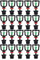 360° Rotating Misting Nozzle | G1 / 2 Male Thread Water Saving Sprinkler | Drip Irrigation for Greenhouse/Garden/Farm | 20 - Pack with Connectors | Strong Plastic Construction