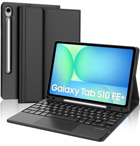 JADEMALL Touchpad Tastaturhülle für Samsung Galaxy Tab S10 FE Plus 13,1 2025 (SM-X620/X626B) – Präzises Trackpad Hülle mit QWERTZ, Abnehmbar & Magnetisch