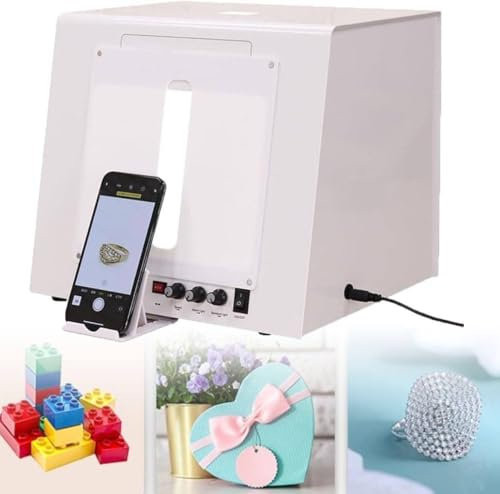 Professional Jewelry Photography Light Box Kit with Adjustable Turntable – Ultimate Photo Studio Setup for Captivating Gemstone & Jewelry Images, Speed & Temperature Control
