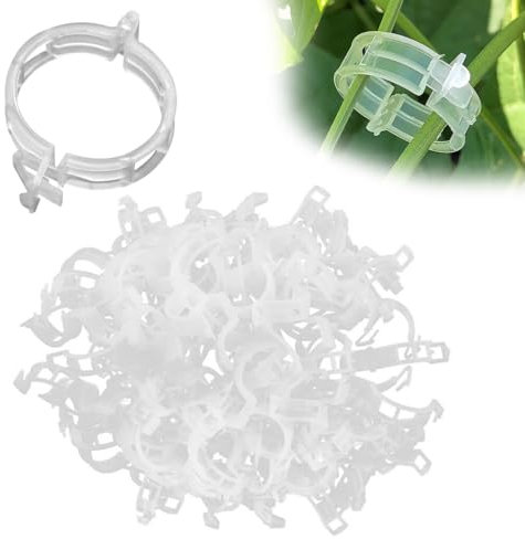 100 Pcs Plant Supports Clips,2025 New Plant Clips for Climbing Plants Tomato Clips Plastic Trellis Clips,Tomato Plant Supports for Outdoor Plants Indoor Garden Clips for Fixing Vegetables Fruit